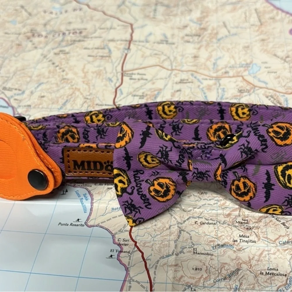 Halloween AirTag Dog Collar, Fashion Dog Collar size Medium